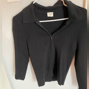 Abercrombie M long sleeve half zip polo, cropped sweater never worn but no tags